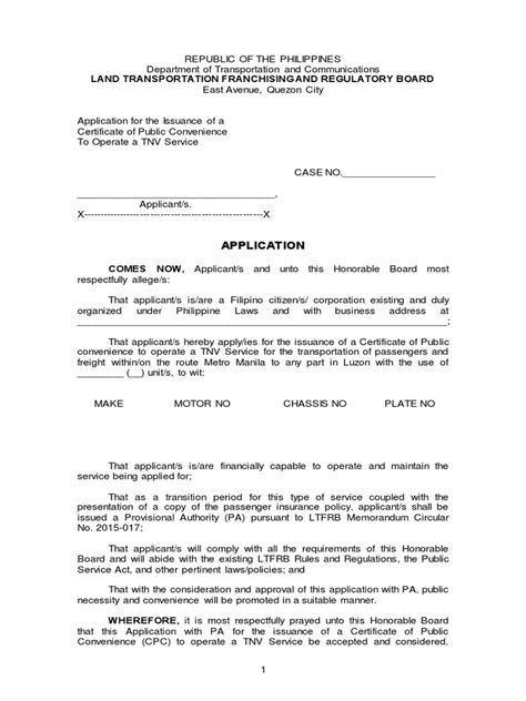 ltfrb.gov.ph|ltfrb online application form.